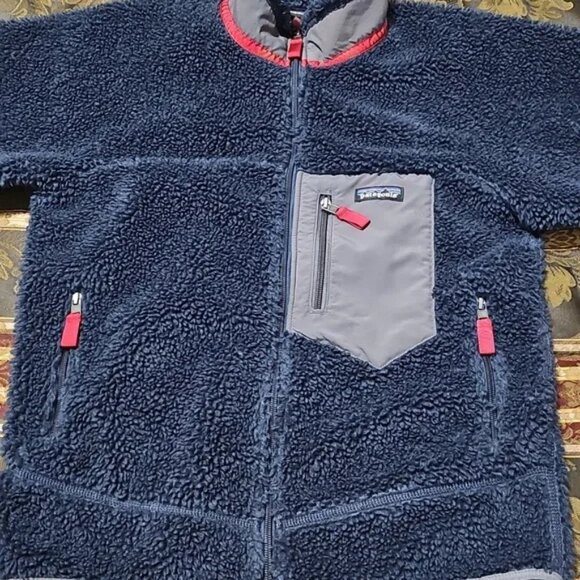 **RARE Vintage 90s Patagonia Heavy Pile Fleece - Navy Blue & Red** - Picture 2 of 5